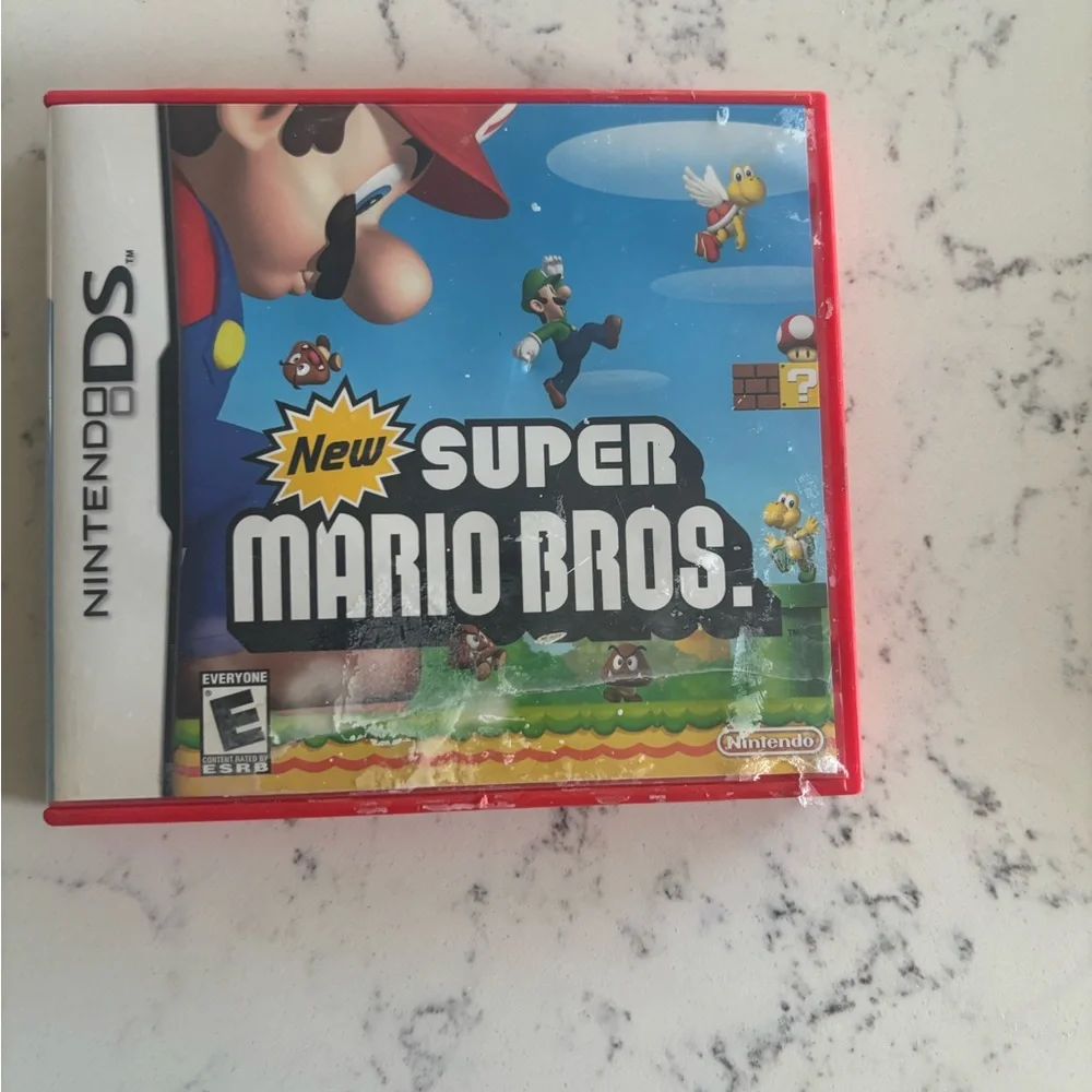Authentic New Super Mario Bros. Nintendo DS - CIB Red Case Edition